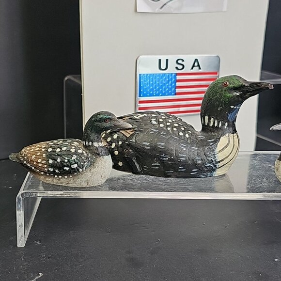 Duck Loon Figurines Resin Bird Decor Painted Animals Mallard Desk Decor - Picture 6 of 16